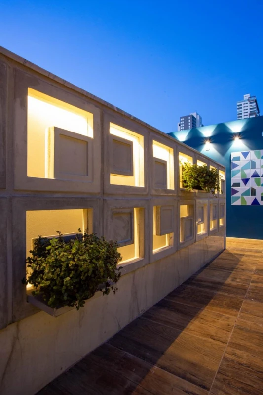 parede vazada externa